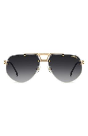 Carrera 63mm Gradient Oversize Rectangular Sunglasses in Gold Black/Dark Grey Sf at Nordstrom