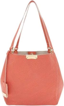 Burberry Pre-owned Bucket Bags, female, Orange, Size: ONE SIZE Pre-owned Bucket Bag