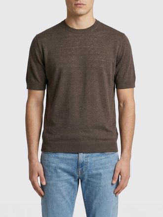 Zanone Pullover girocollo Zanone in lino e cotone