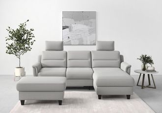 Sit&more Ecksofa »Farö L-Form« inklusive Federkern, wahlweise mit Bettfunktion und Bettkasten