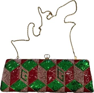Gucci Broadway Embellished Sequins & Crystals Clutch