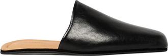 Our Legacy Houtskoolkleurige leren sandalen met vierkante neus - Heren - Slip ons - Zwart - 38 EU - Leer - Schoenen