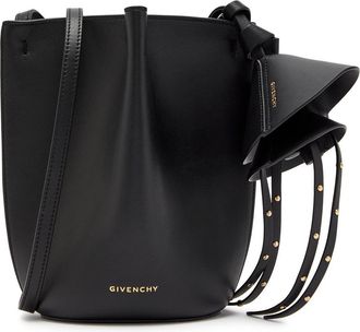 Givenchy Nano Floral Bag-charm Leather Bucket bag - Black - One Size