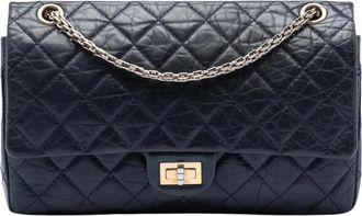 Chanel Pre-owned Quilted Leather Shoulder Bag - Dames - Vintage Schoudertas - Blauw - ONE Size - Leer - Vintage