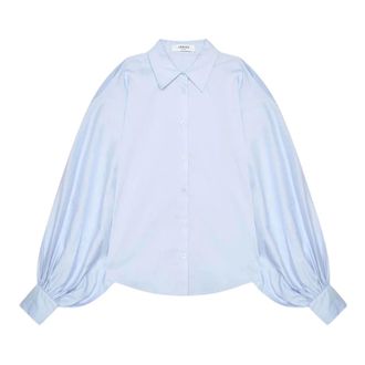Janice Shirts, female, Blue, Size: XS Pofmouw Cut Out Blouse