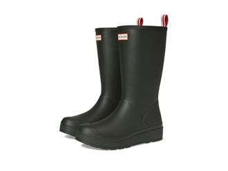 Hunter Play Tall Boots Womens Rain Boots Dark Green : 8 M, Synthetic