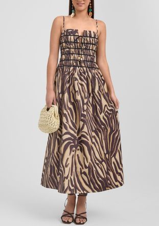 Rachel Roy Zerra Smocked Corset Maxi Dress