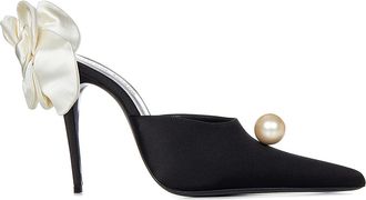 Magda Butrym Pointed mules in black satin