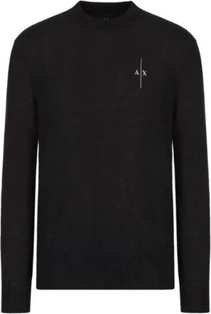 A|X Armani Exchange Rondgebreide kleding - Heren - Ronde hals truien - Zwart - S - Truien & Vesten