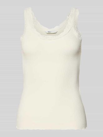Only Slim Fit Tank Top aus Bio-Baumwoll-Mix Modell SARA in Offwhite, Gr&ouml;&szlig;e XS