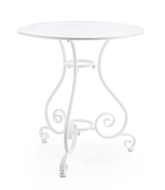 BIZZOTTO Mesa de acero &Oslash;70 Blanco