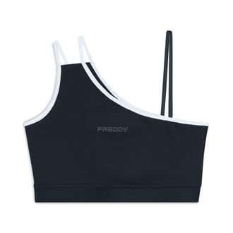 Freddy Reggiseno sportivo monospalla con dettagli contrasto