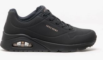 Skechers Womens UNO STAND ON AIR Ladies Trainers Black - Size UK 4