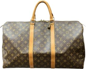 Louis Vuitton Pre-owned Boston Bag - Dames - Vintage Weekendtas - Bruin - ONE Size - Vintage