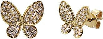 Sabrina Designs 14K 0.18 Ct. Tw. Diamond Butterfly Studs