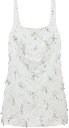 SIMKHAI Viva beaded mini dress - White