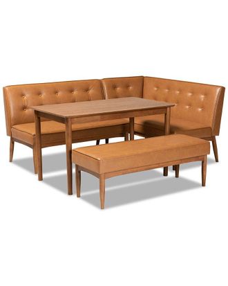 Baxton Studio Dnu Baxton Studio Arvid 4Pc Dining Nook Set