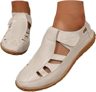 Generic Wedge Sandals for Women Closed Toe Slingback Shoes Wide Fit Sandals Breathable Hollow Out Athletic Shoes Soft Sole Gladiator Slip on Flat Beach Walkin