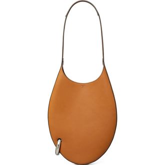 Tory Burch Small Pierced Leather Shoulder Bag in Aged Tan at Nordstrom