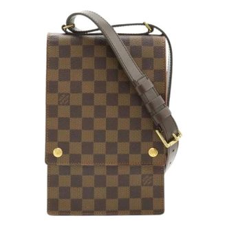Louis Vuitton Pre-owned Cross Body Bags, female, Brown, Size: ONE SIZE Pre-owned Porte Verro Damier shoulder bag