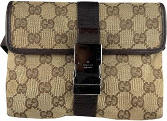 Gucci Brown Gg Canvas Fanny Pack Sling Bag (Pre-Owned)
