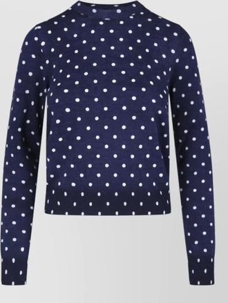 Comme Des Gar&ccedil;ons long sleeve crew neck polka dot top