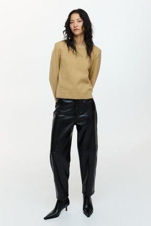 H&M Shoulder-pad Jumper in Beige at Nordstrom, Size Xx-Large