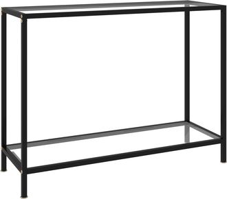 vidaXL Vidaxl - Tavolo Consolle Trasparente 100x35x75 Cm In Vetro Temperato