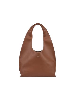 A.P.C. Textured Leather Shoulder Bag with Embossed Logo