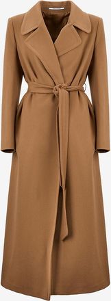 Tagliatore Langer Kaschmir- und Wollmantel mit Gürtel Melody