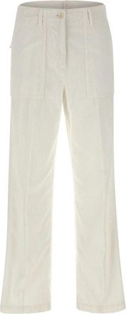 Aspesi Corduroy Broeken - Dames - Straight fit broeken - Wit - M - Katoen - Broeken