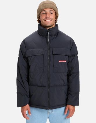 Quiksilver Mens Quiksilver Mens Stay Puff Waterproof Padded Jacket - Black - Size: 42/Regular