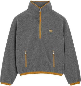 Ami High-collar knit zip jacket