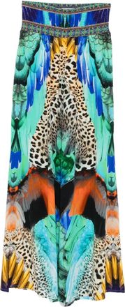 Camilla Pantaloni con stampa grafica - Blu