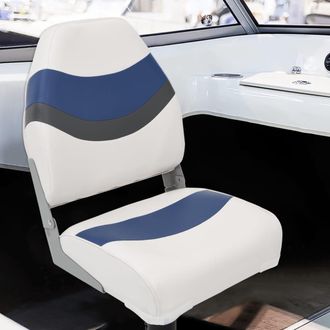 vidaXL Silla De Barco Con Respaldo Alto Plegable 44x38x55 Cm Vidaxl