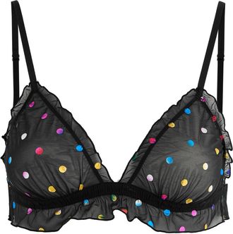 Love Stories Love Stories Reggipetto Polka dot Mesh bra - Black - 80A/B (36 A/B)