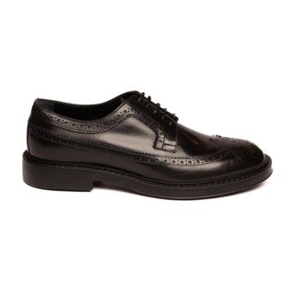 Jerold Wilton Diver Laced Shoe - Heren - Veterschoenen - Zwart - 40 EU - Leer - Schoenen
