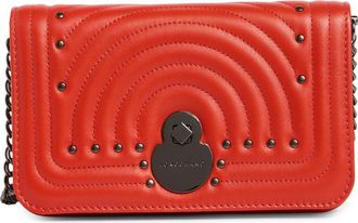 Longchamp Quilted Leather Wallet on a Chain in Poppy at Nordstrom Rack