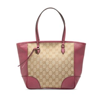 Gucci Pre-owned Womens Gg Canvas Bree Tote - Beige Textile - One Size