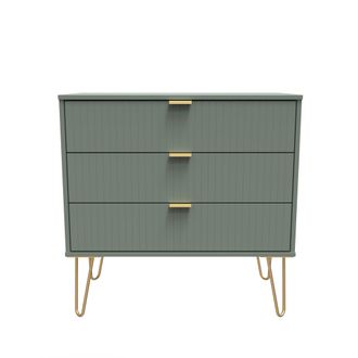 Welcome Furniture Breda Ready Assembled 3 Drawer Chest in Reed Green - Welcome Furniture | TJ Hughes