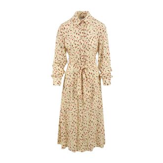 Mar De Margaritas Aliz&eacute;e Bloemenjurk - Dames - Shirt Kleedjes - Beige - S - Kleedjes