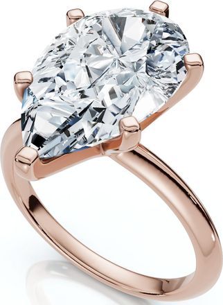 Pompeii3 Certified 3Ct Pear Shape Diamond Engagement Ring 6-Prong Lab Grown