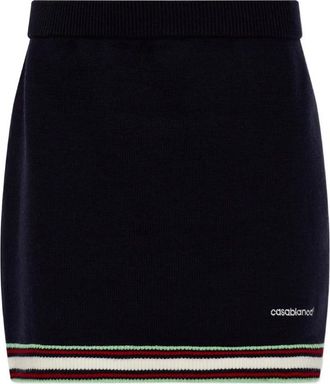 Casablanca Striped-trim Knitted Skirt