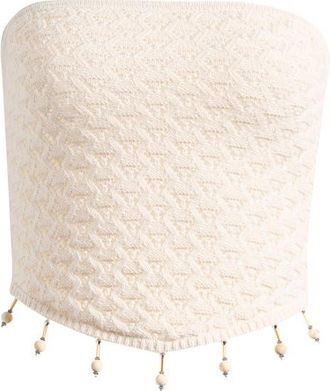 PacSun Phoebe Knit Tube Top in Ivory at Nordstrom, Size Xx-Small