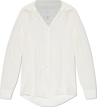 Maison Margiela Zijden Overhemd - Heren - Casual Overhemden - Beige - XL - Overhemden