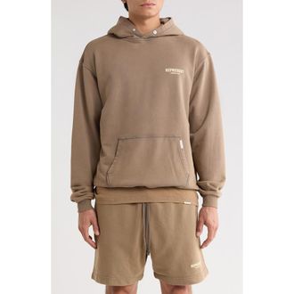 Represent Owners Club Cotton Graphic Hoodie in Almond at Nordstrom, Size Xx-Large