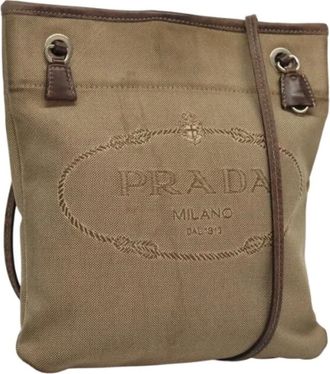 Prada Pre-owned Tela borse-prada - - Pre-owned - Donna - Beige - ONE SIZE