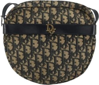 Dior Pre-owned Cross Body Bags, female, Brown, Size: ONE SIZE Pre-owned Vintage trotter shoulder bag
