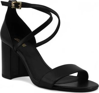 Michael Kors Sophie Flex leren sandaal - Dames - Sandalen met hakken - Zwart - 38 1/2 EU - Leer - Schoenen