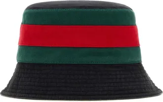 Gucci Black Signature Color Block Bucket Hat